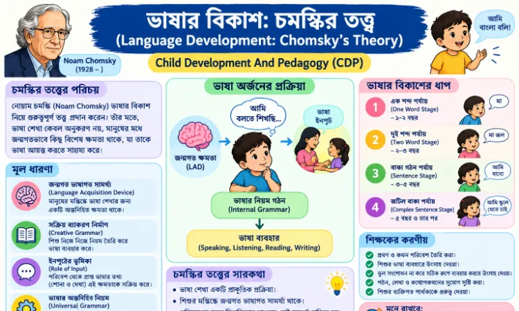 ভাষার বিকাশে চমস্কির তত্ত্ব (Chomsky’s Theory of Language Development) | TET, CTET CDP নোট