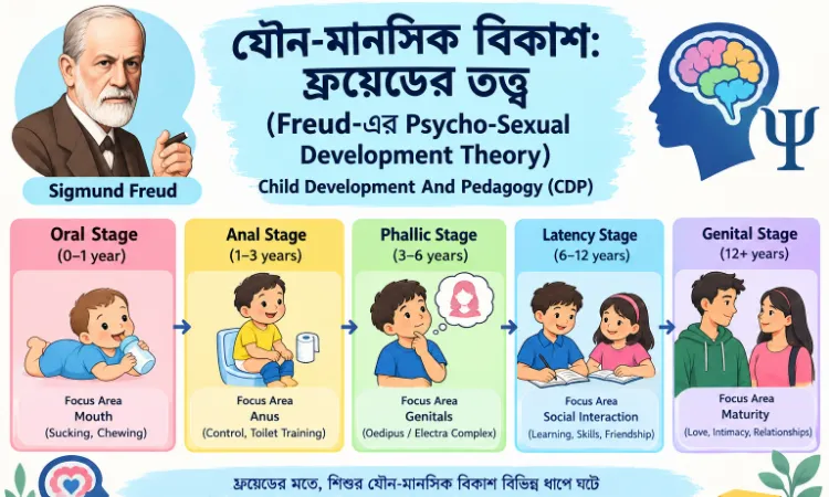 যৌন-মানসিক বিকাশ: ফ্রয়েডের তত্ত্ব | Freud-এর Psycho-Sexual Development Theory | TET, CTET CDP