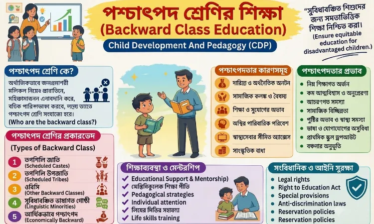 পশ্চাৎপদ শ্রেণির শিক্ষা: সমস্যা ও সমাধানের উপায় | SC, ST ও Disadvantaged Community | TET, CTET, CDP, Primary TET ও Upper Primary TET