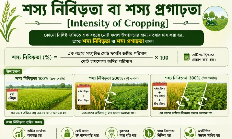 শস্য নিবিড়তা বা শস্য প্রগাঢ়তা [Intensity of Cropping]