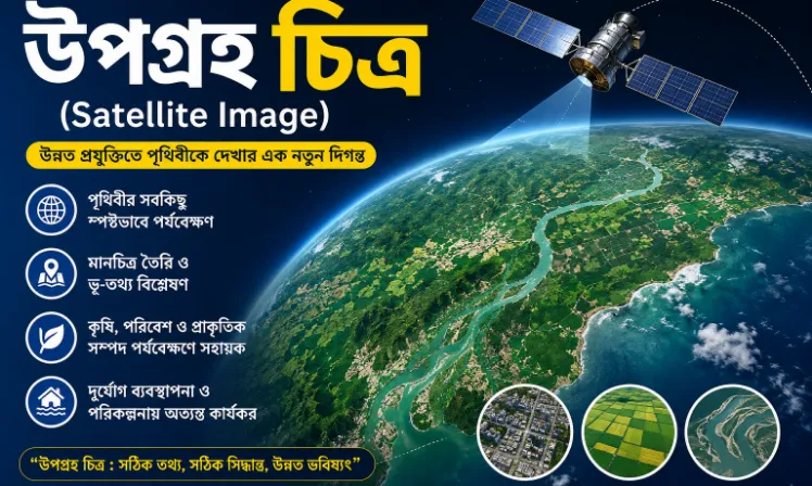 উপগ্রহ চিত্র (Satellite Image) কী? বৈশিষ্ট্য, শ্রেণীবিভাগ, ব্যবহার ও গুরুত্ব