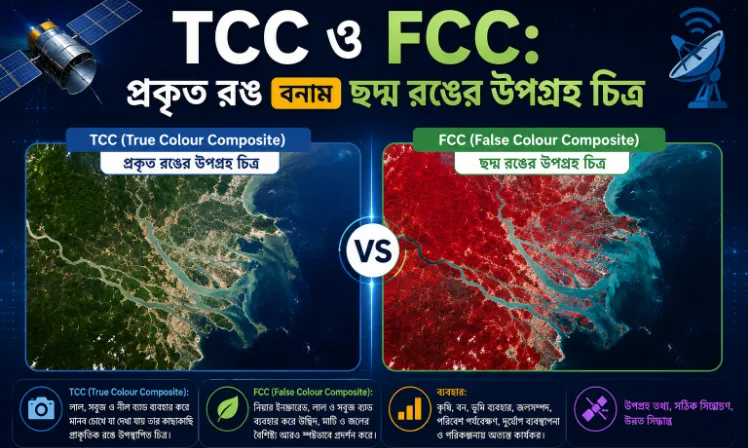 TCC ও FCC কী? True Colour ও False Colour Composite-এর পার্থক্য