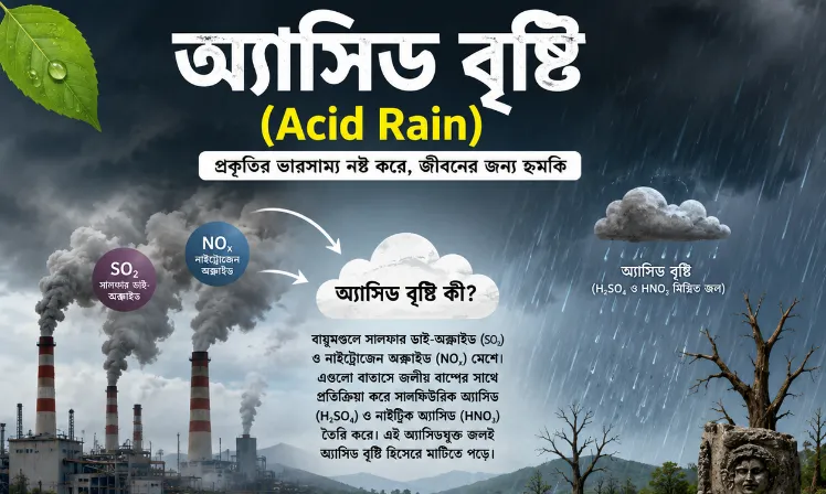 অ্যাসিড বৃষ্টি (Acid Rain) কী? কারণ, প্রভাব ও প্রতিরোধের উপায়