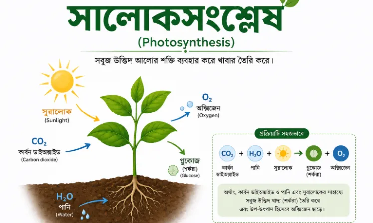 সালোকসংশ্লেষ (Photosynthesis): সংজ্ঞা, প্রক্রিয়া, গুরুত্ব ও প্রয়োজনীয় উপাদান