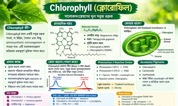 Chlorophyll (ক্লোরোফিল) — Complete Notes